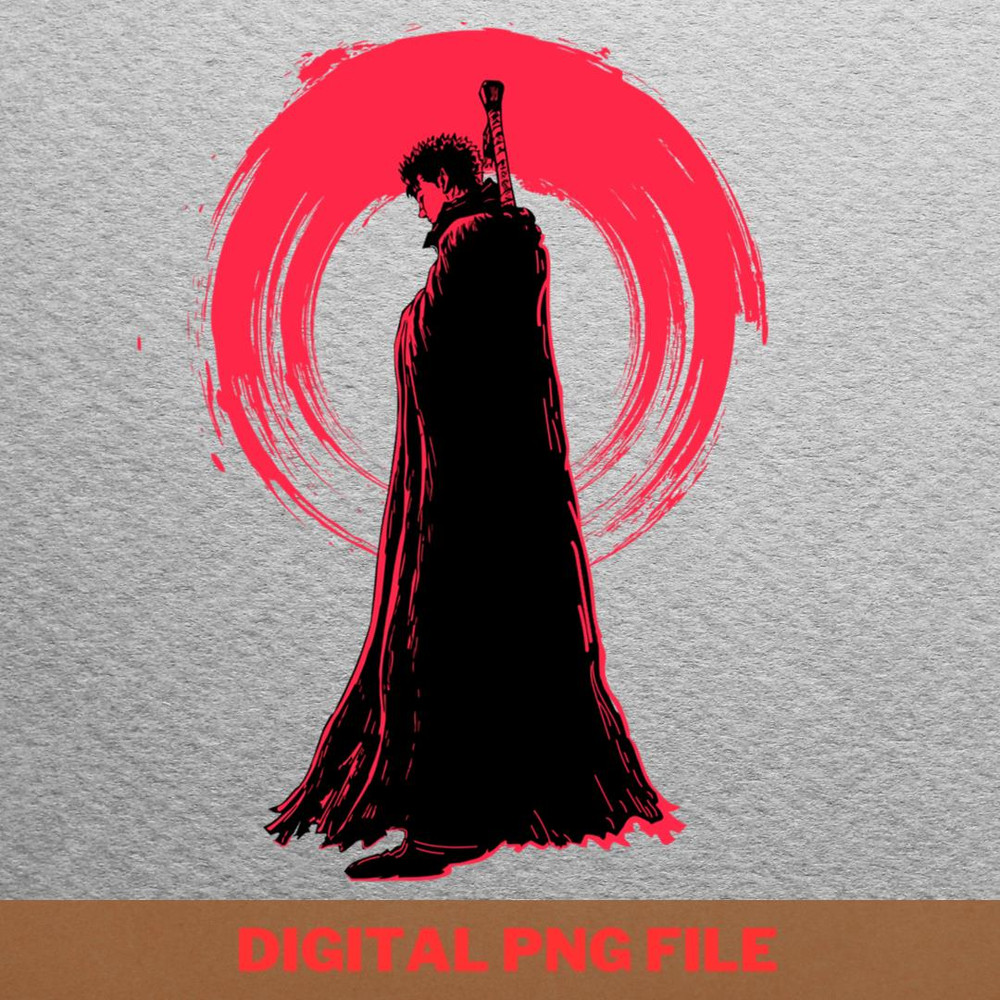 Berserk Prey Hunter PNG, Berserk PNG, Black Swordsman Digital Png Files.jpg