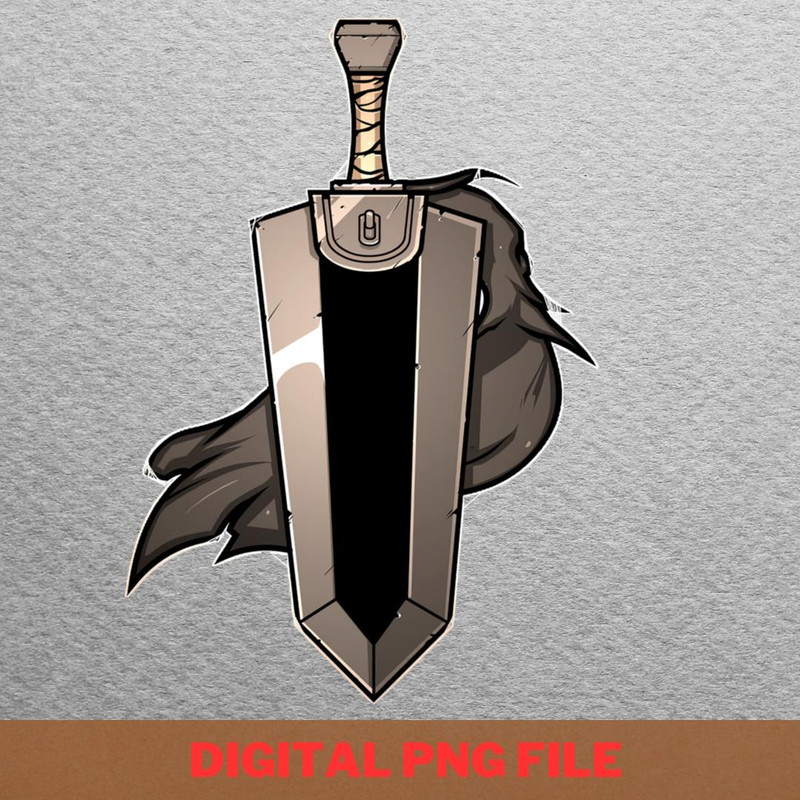 Berserk Savage Heart PNG, Berserk PNG, Black Swordsman Digital Png Files.jpg