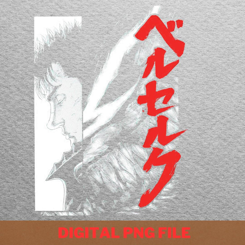 Berserk Unyielding Rage PNG, Berserk PNG, Black Swordsman Digital Png Files.jpg