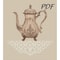 Cross Stitch Pattern Pdf Vintage Teapot Design For Embroidery 2