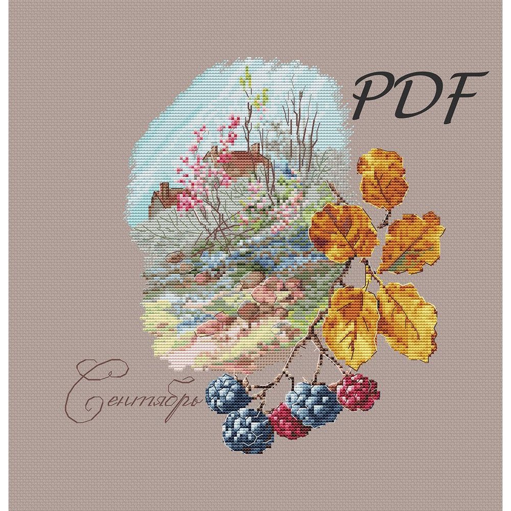 Cross Stitch September Cross Stitch Patterns Design For Embroidery Pdf 1