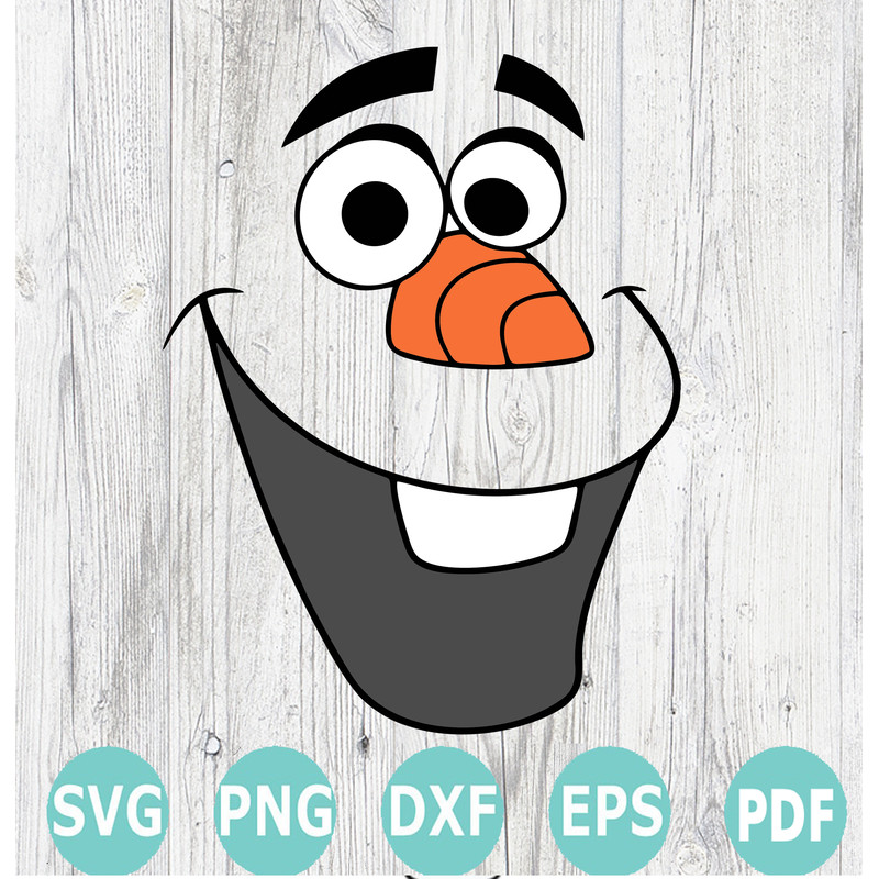 Olaf Face SVG Frozen Svg Snowman Clipart Christmas Svg Digital Download Snowman Cute Christm