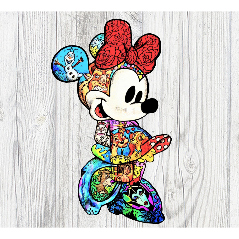 Mickey  Minnie Splash Of Color PNG Cartoon Characters PNG Waterslide Sublimation Mickey Printable D 1