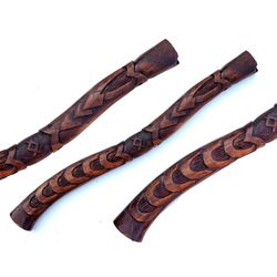 Handmade Viking Camping / Hunting Axe Handle with Carved Animal Head and Walnut Wood Handle, Viking Beard Style Tomahawk