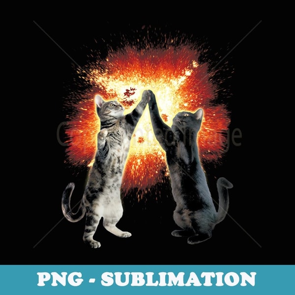 High 5 Explosion High-Five Cats Explosion Meme Graphic - High-Resolution PNG | Inspire ...