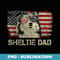Sheltie Dad Dog Lovers American Flag 4th Of July - Creative Sublimation PNG Download