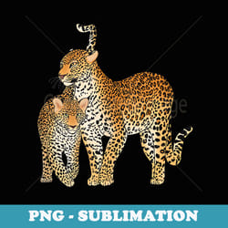 mother jaguar with cub, love cats - creative sublimation png download