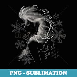 disney frozen elsa let it go profile sketch - signature sublimation png file