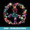 Hippie PEACE SIGN LOVE T 60s 70s Tie Die Costume - Special Edition Sublimation PNG File