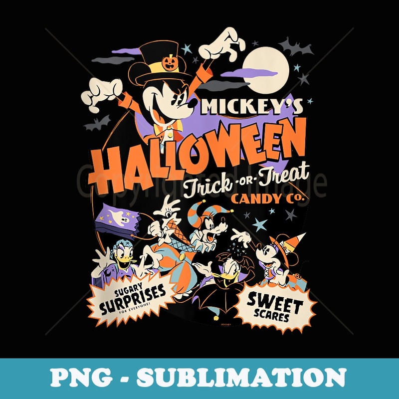 Disney Mickeyu2019s Halloween Trick or Treat Candy Co. - Sublimation PNG File