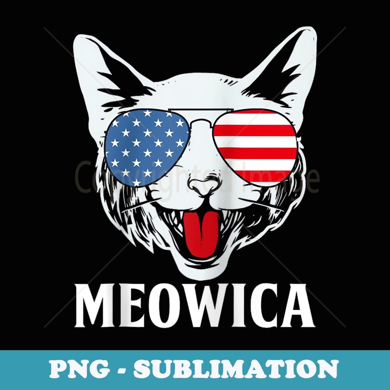 Patriotic Cat Lover USA American Flag 4th of July Fourth Raglan Baseball - Exclusive Sublimation Digital File