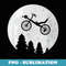 Recumbent Bicycle On Moon Ride Vintage Recumbent Bike - PNG Transparent Sublimation Design