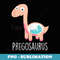 Pregosaurus - Pregnant Dinosaur - Pregnancy Announcemant - Exclusive PNG Sublimation Download