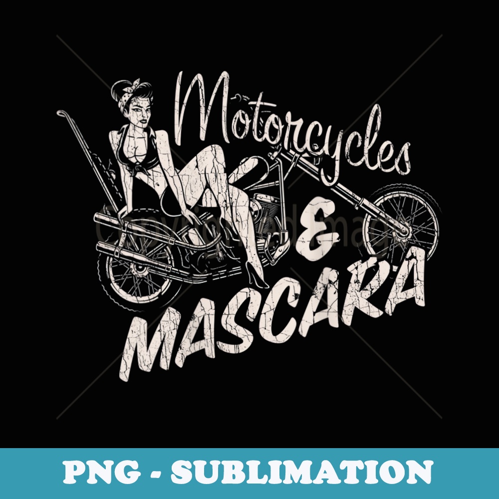 s Makeup 1950s Rockabilly Lowbrow Motorcycles and Mascara - Trendy Sublimation Digital Download