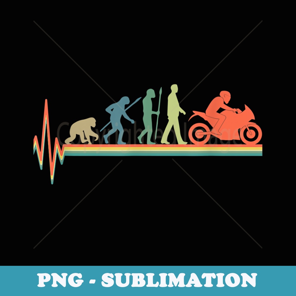 Vintage Motorbike Motorsport Evolution Motorcycle heartbeat - Special Edition Sublimation PNG File