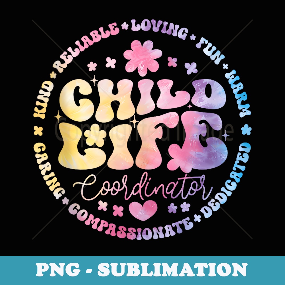 Child Life Coordinator Health Care Professional Groovy 70s - PNG Sublimation Digital Download