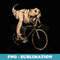 Tyrannosaurus Rex Riding A Bicycle Dinosaur Lovers - Creative Sublimation PNG Download