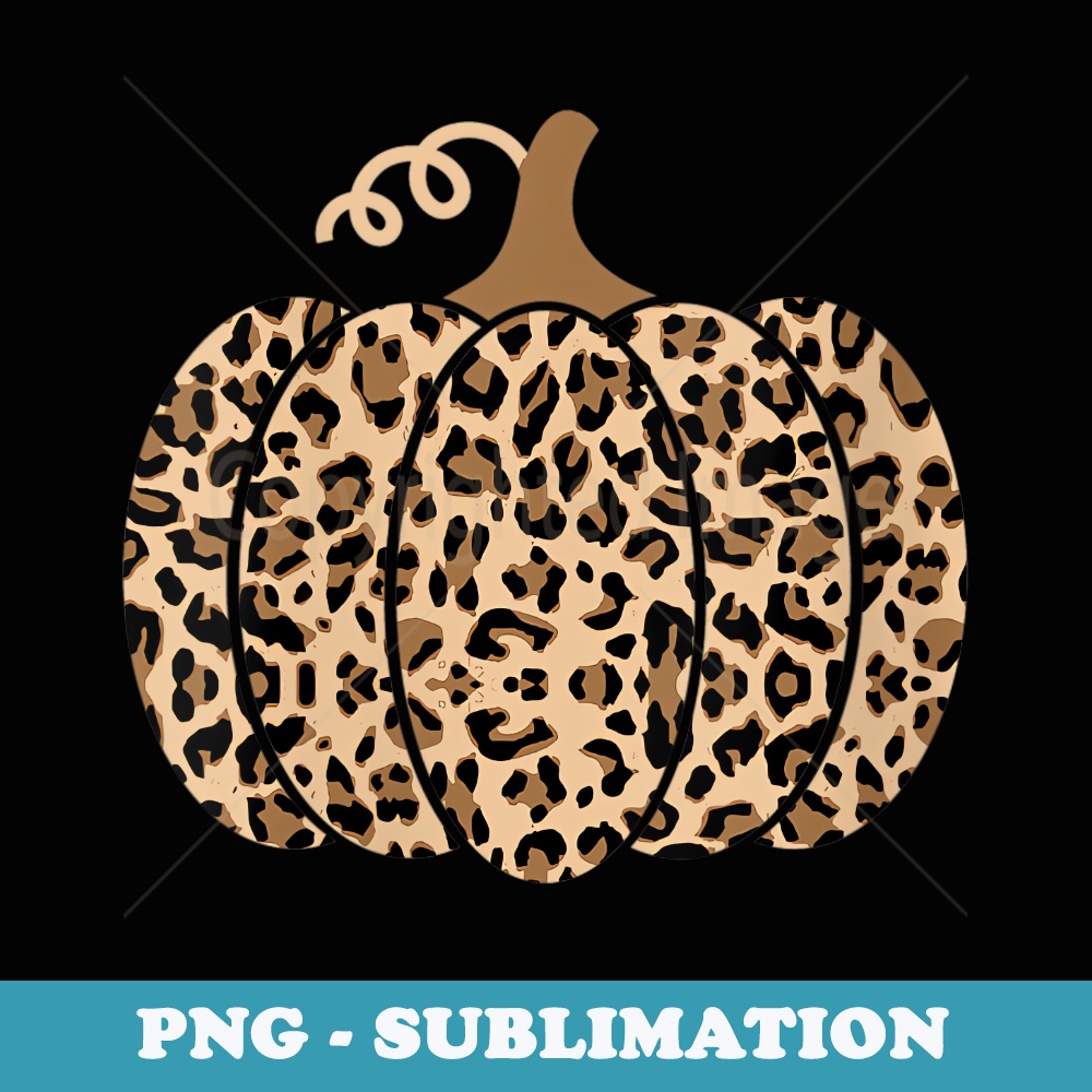 s Pumpkin Leopard Print for n Girls - Modern Sublimation PNG File
