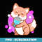 Boba Cute Fox Bubble Tea Kawaii Neko Girls - Premium Sublimation Digital Download