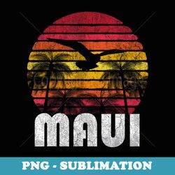 vintage retro maui hawaii 70s 80s surf t - digital sublimation download file