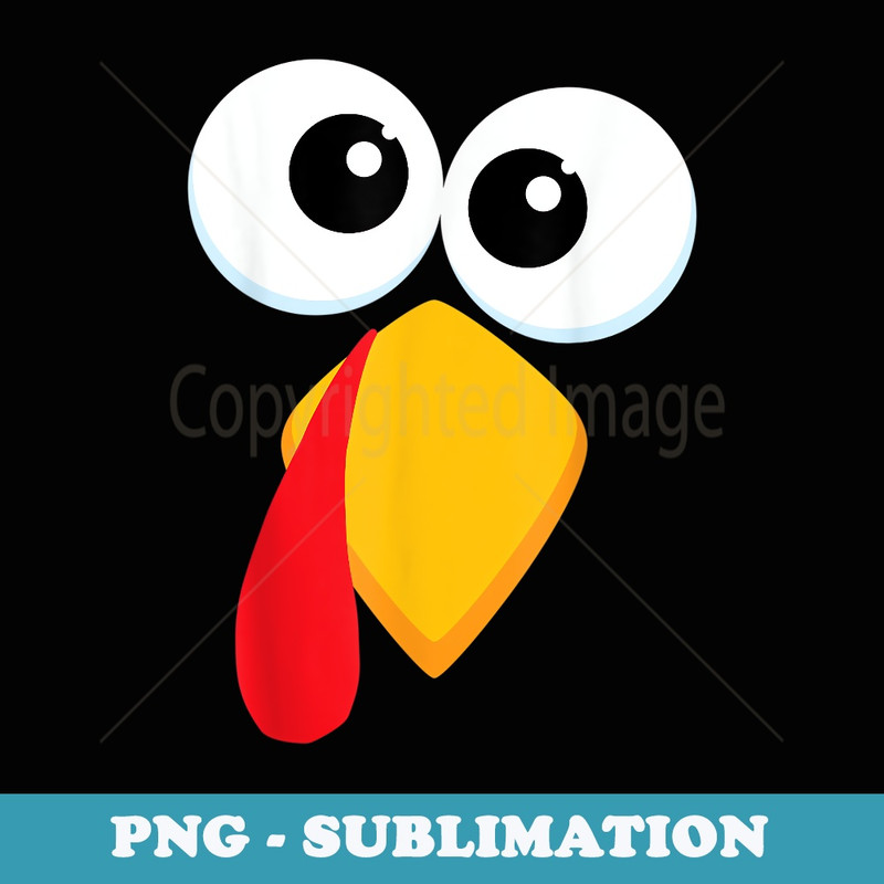 Silly Turkey Face Thanksgiving Funny Faces Boys & Girls - Instant PNG Sublimation Download