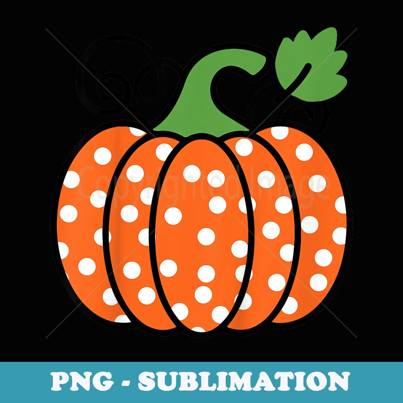 Polka Dot Pumpkin Toddler Girl Pumpkin Patch Baby - Premium PNG Sublimation File