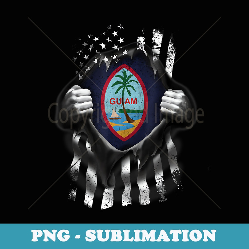 Guamanian American Flag T . Guam National Flag - Exclusive PNG Sublimation Download