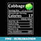 Cabbage Nutrition Food Facts Thanksgiving Costume - Premium PNG Sublimation File