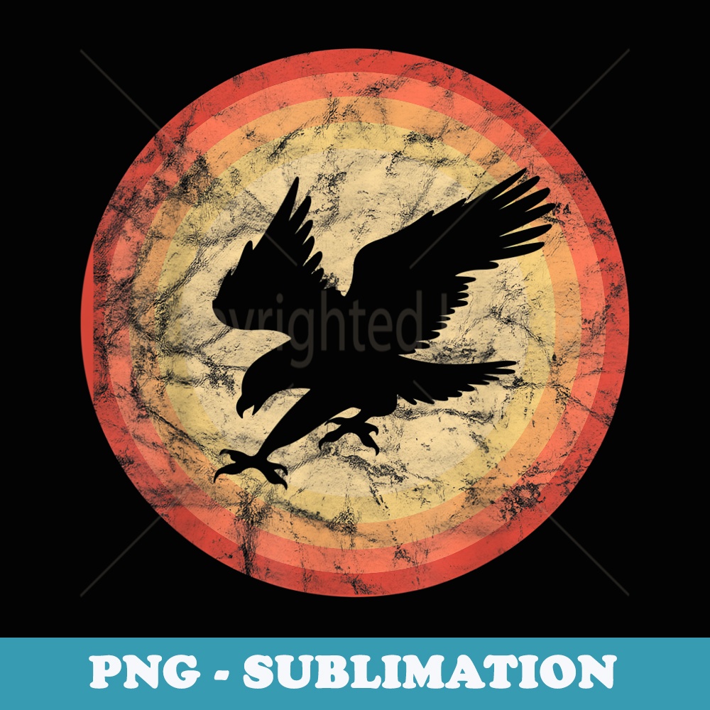 vintage retro hawk bird sunset - Elegant Sublimation PNG Download