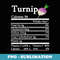 Turnip Nutrition Thanksgiving Christmas Costume Food Facts - Signature Sublimation PNG File