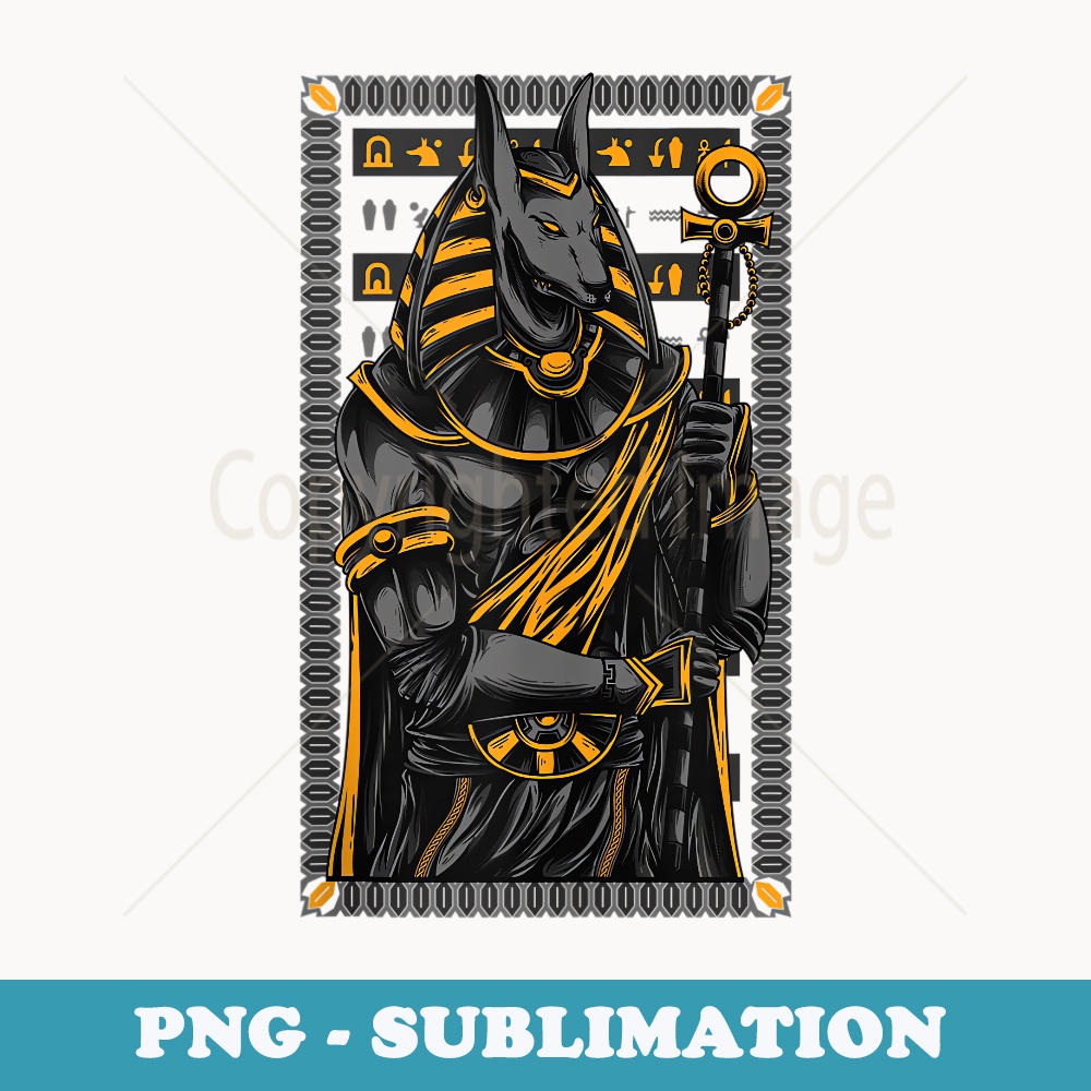 Ancient Egypt Hieroglyph Egyptian God Anubis - Premium PNG Sublimation File