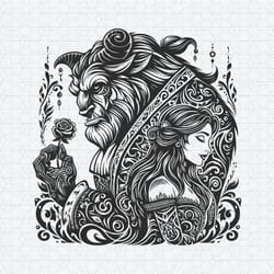 beauty and the beast enchanted rose svg