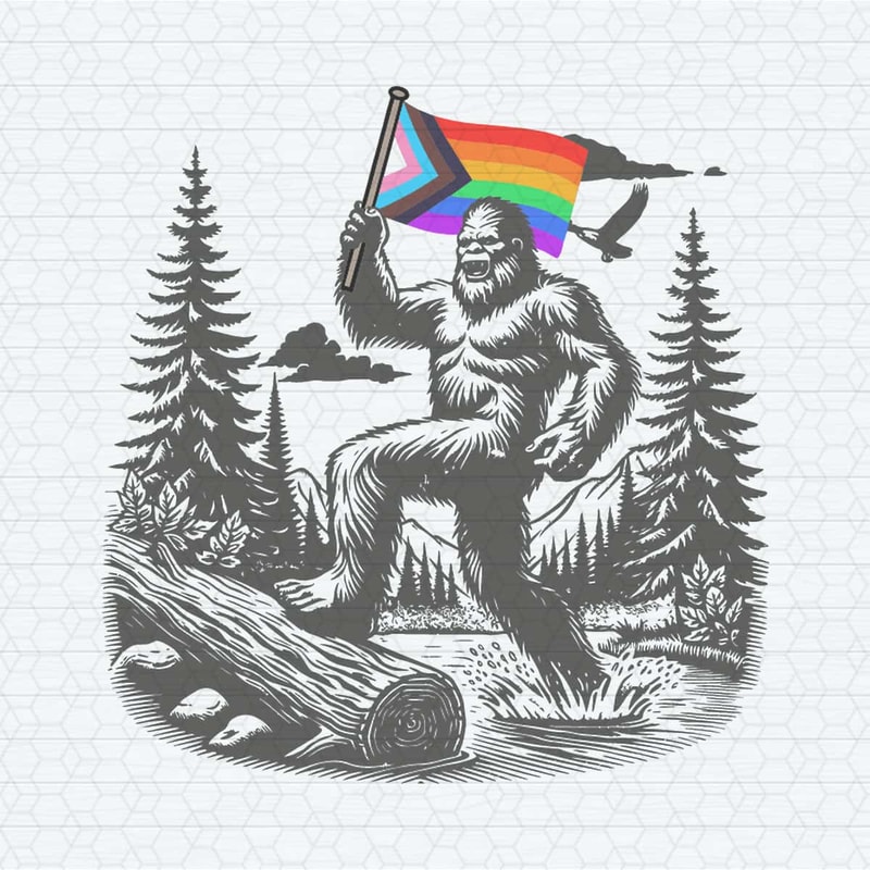 Retro Pride Bigfoot LGBT Support SVG.jpg