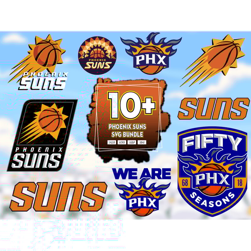 10 Files Phoenix Suns Svg Bundle, Phoenix Suns Lovers, Phoenix Suns Logo.png