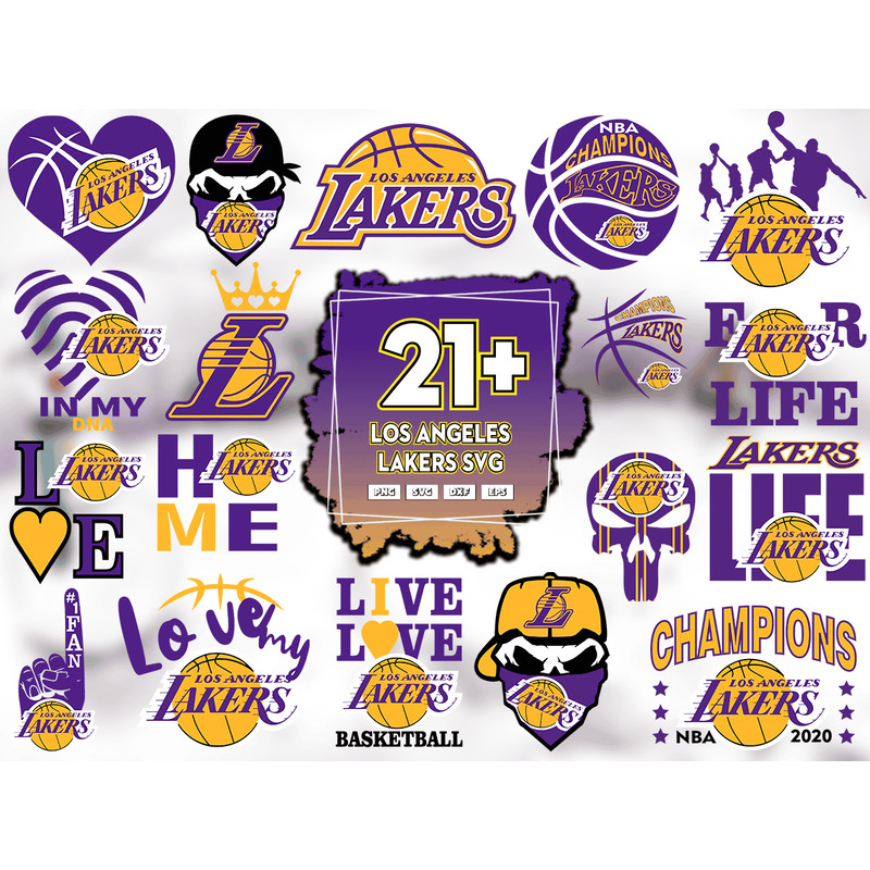 21 Files Los Angles Lakers Svg Bundle, LA Lakers Logo NBA Lovers.png