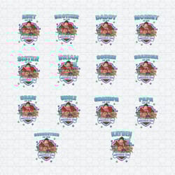 paw patrol happy birthday party family svg bundle