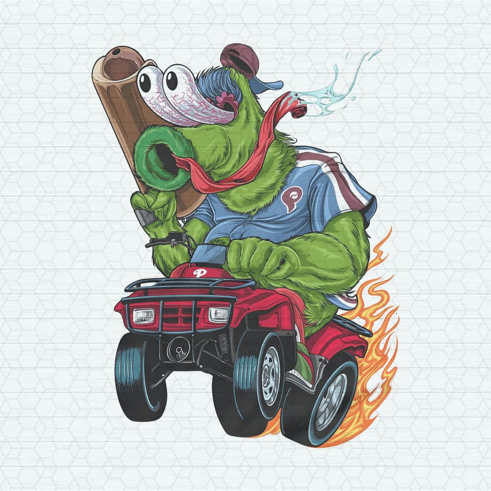 Funny Phuzz Mode Phillie Phanatic Baseball Mascot PNG.jpeg