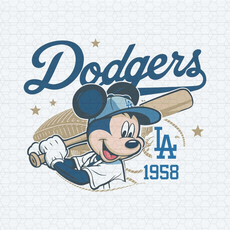 Mickey Mouse Dodgers 1958 Baseball SVG.jpg