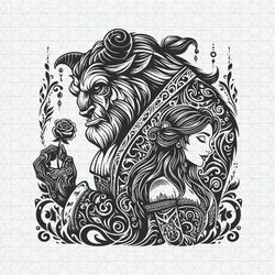 beauty and the beast enchanted rose svg