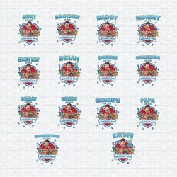 paw patrol happy birthday party family svg bundle