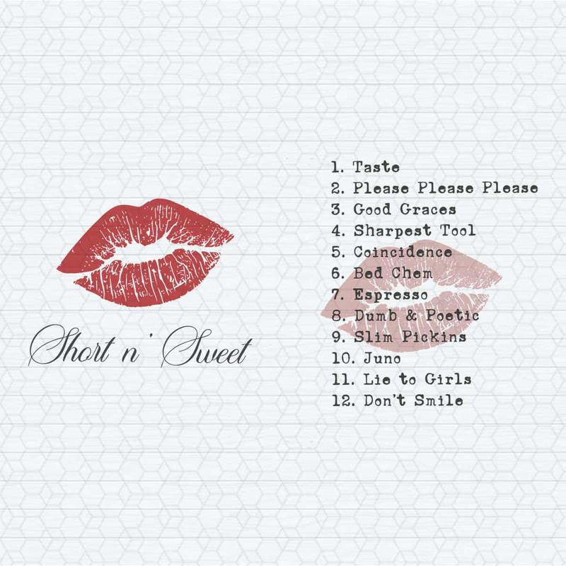 Short N Sweet Sabrina Carpenter Songs SVG.jpg