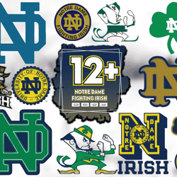 12 files notre dame fighting irish football svg bundle, notre dame logo svg