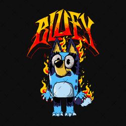 bluey metal artwork png, digital download