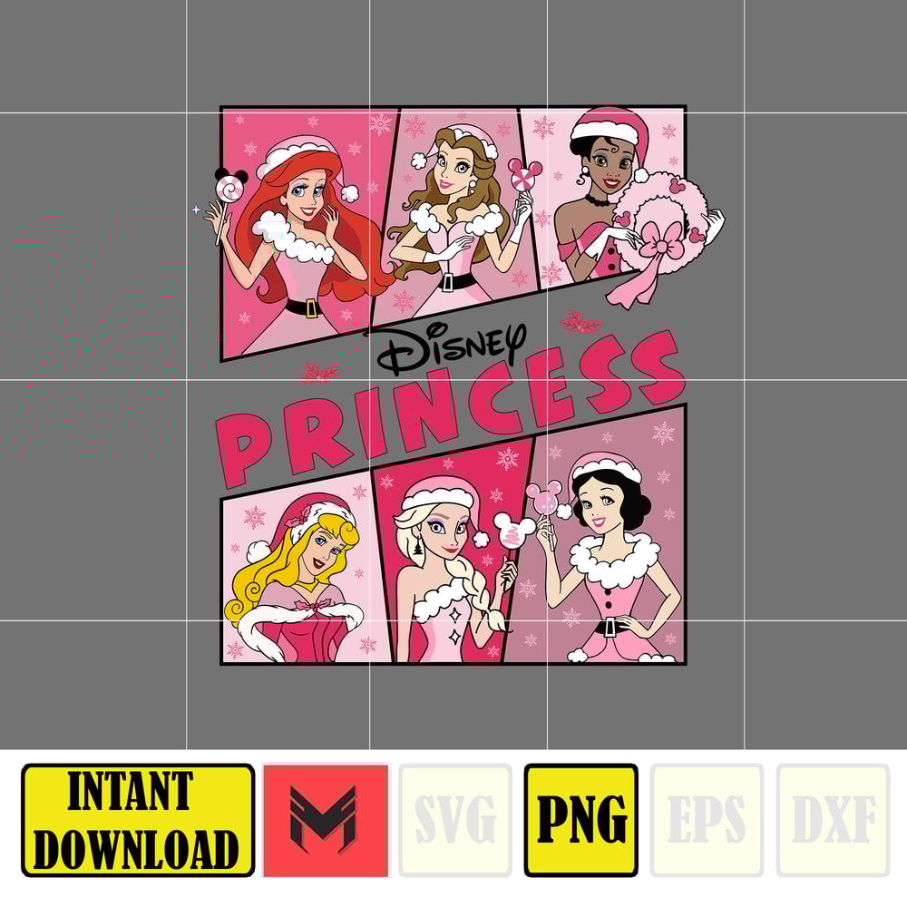 Christmas Png, Merry Christmas, Pink Christmas Tree, Christmas Mouse and Friends, Christmas Squad, Pink Christmas, Xmas Holiday Png (4).jpg