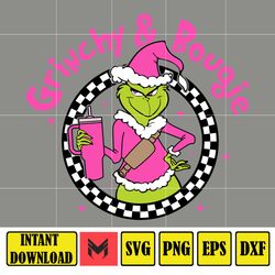 retro pink grinch svg, retro christmas svg, grinch svg, grinch png, christmas png, pink christmas svg (11)
