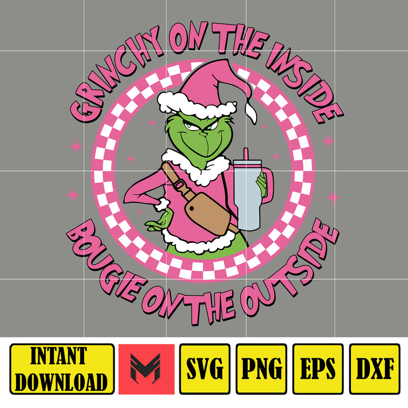 Retro Pink Grinch Svg, Retro Christmas Svg, Grinch Svg, Grinch Png, Christmas Png, Pink Christmas Svg (4).jpg