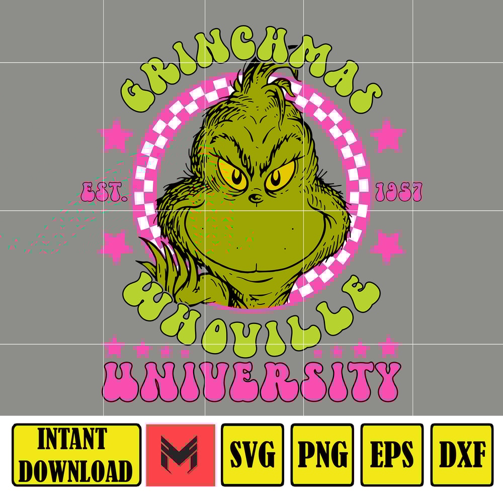 Retro Pink Grinch Svg, Retro Christmas Svg, Grinch Svg, Grinch Png, Christmas Png, Pink Christmas Svg (7).jpg