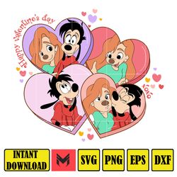 Happy Valentine's Day Svg, Cartoon Valentine Svg, Retro Valentines Svg, Magical Heart Valentines, Honeymoon Vacation