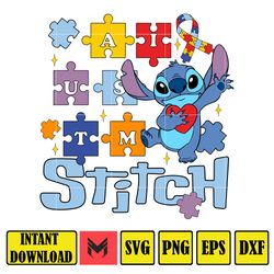 Autism Stitch Svg, Funny Dog And Friends, Character Cartoon Friends, Instant Download (7)
