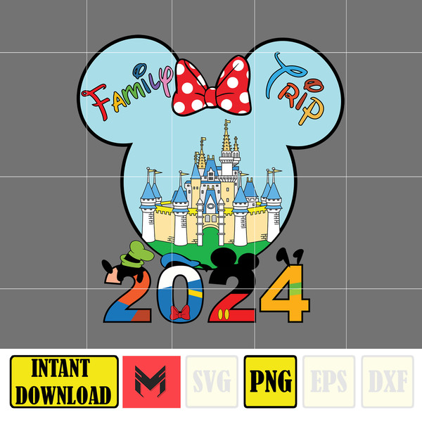 Disney Trip 2024 Family Sublimation Design, Vacay Mode, Magical Kingdom png, Trip 2024, Family Trip Png (16).jpg